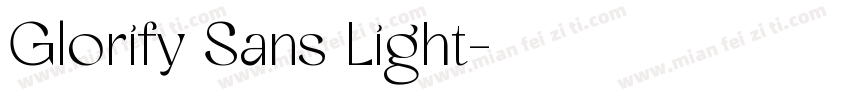 Glorify Sans Light字体转换